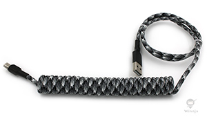 Coiled Camo Urban Paracord Sleeved Cable